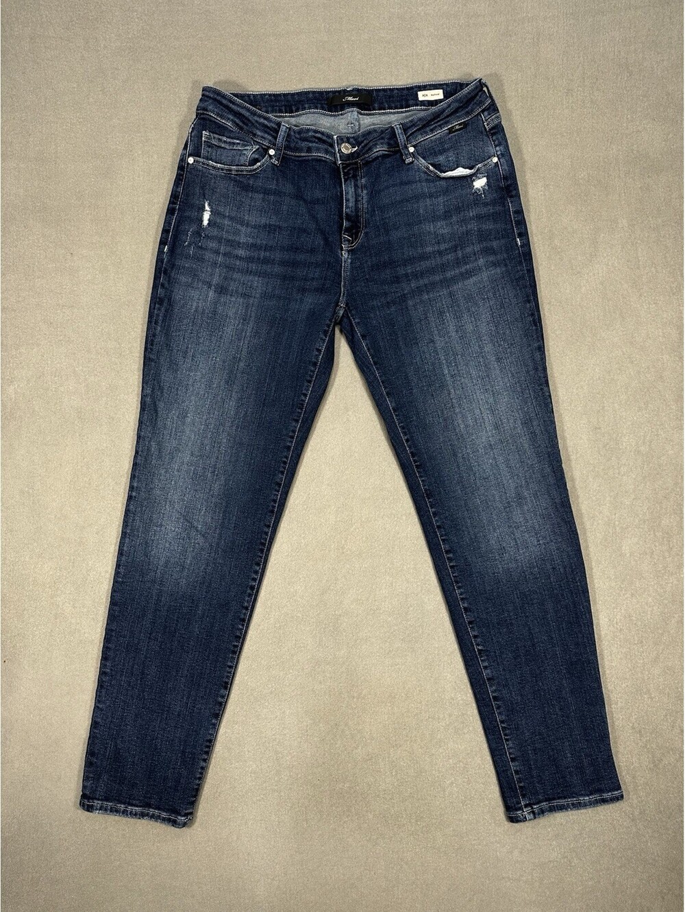 Mavi ADA Boyfriend Jeans Womens 32x28.5 Dark Wash Stretch Distressed